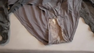 laundry raid cum in 3 dirty panties