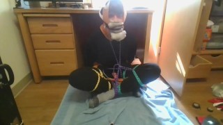 Kigurumi Self Bondage in Wool Socks (CUMSHOT)