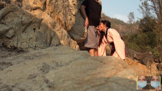 Mulan Lets Lost Hiker Cum on her Face after Blowjob Pressure