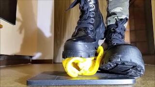 Food Crushing with Buffalo Boots (Trailer)