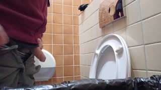 Pissing in public toilet