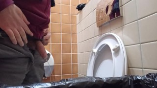 Pissing in public toilet