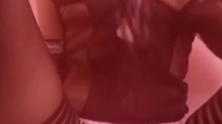sexy asian teasing tits in sexy lingerie and stockings