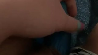 Masturbating with a dildo