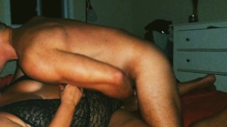 Thick latina w/ beautiful tits and ass shows off her new heels and lingerie and gets fucked