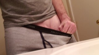 Pulling My Big Cock Out of My Boxers