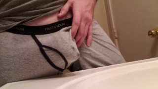 Pulling My Big Cock Out of My Boxers