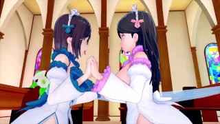 TO ARU MAJUTSU NO INDEX FUKIYOSE SEIRI AND KONORI MII MAID COSTUME 3D HENTAI