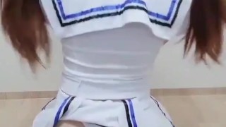 crossdresser sissy dildo play