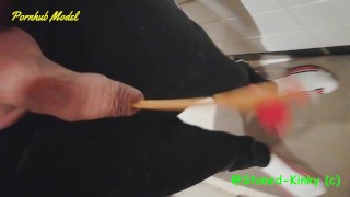 SK Walking around the house with fixed catheter inside cock