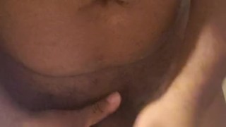 Jacking off in public rest room