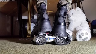 Toycar Crushing with Buffalo Platform Boots