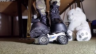 Toycar Crushing with Buffalo Platform Boots