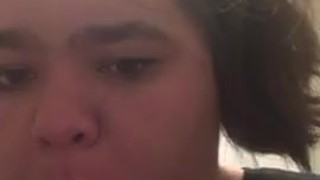 slut deepthroating dildo