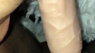 Tight little pussy won’t let white dick all the way in (practicing sex) 