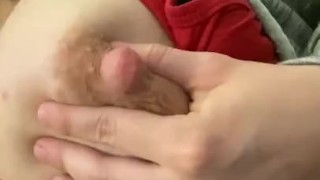 Squirting Breastmilk in the airplane 