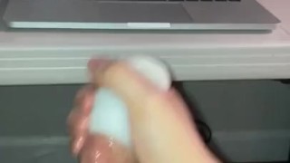 Jerking off to porn and talking dirty to myself