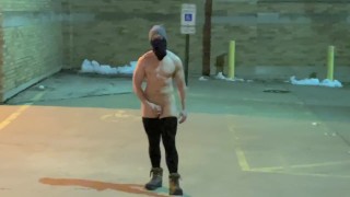 Slut Friday West public naked ass toying outdoor at night