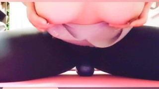 【デカ尻】ダンベルに擦りつけながらえっちな筋トレオナニー