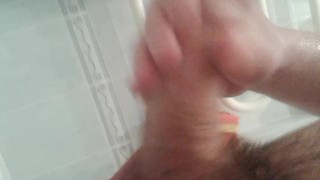 Sexy white boy plays with his beautiful dick