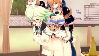 Sucrose gets fucked by Futa Jean - Genshin Impact Futanari Hentai.