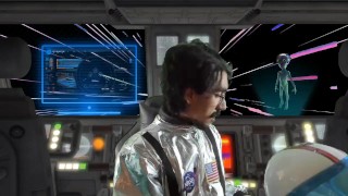 Space cadet finds new toy to masturbate