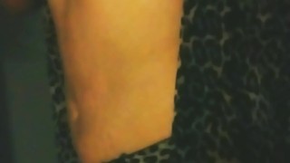 Milf strip teasing with ass shake and nip slip