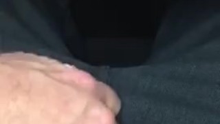  Exposing my flaccid uncut cock at my work station where anyone can walk by. 