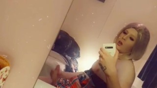Crossdresser wanks hard - onlyfans @xdaniellexbun 