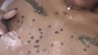 Come watch me pour wax on my saggy boobs Tina and Susie 