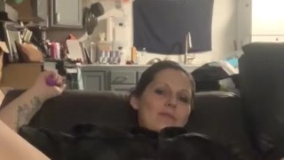 Vibrator on the couch pt 2