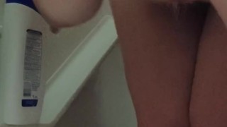 Amateur sex in the shower and sucking cock out of the shower part 2