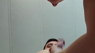 Amateur sex in the shower and sucking cock out of the shower part 3