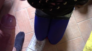 Laura XXX is hogtied on her knees – POV. She' s throated with no mercy