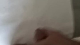 Me cumming on my roommates bed while he’s at work