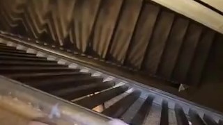 Nude hallway walking 