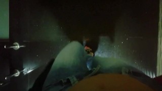 I went to pee in the cinema toilet. POV spying Tik Tok 