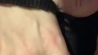 Little goth girl plays with herself 