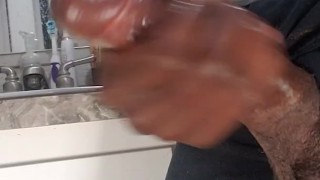 I love how my balls hang when im stroking this dick 