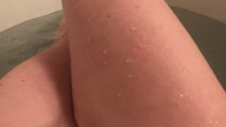Playing with my pussy in the bath tub
