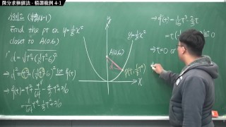 [重生][真・Pronhub 最大華人微積分教學頻道] 微分應用篇重點四：微分求極值法｜精選範例 4-1｜數學老師張旭
