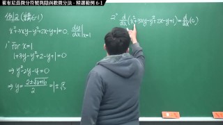 [重啟][真・Pronhub 最大華人微積分教學頻道] 微分篇重點六：萊布尼茲微分符號與隱函數微分法｜精選範例 6-1｜數學老師張旭