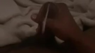Stroking before wife Cums in 
