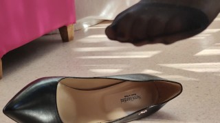 Heels dangling fetish