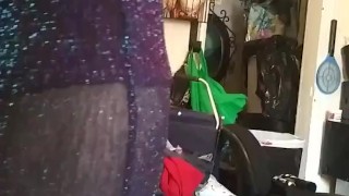 Ginger showed her nice ass trying on her dress