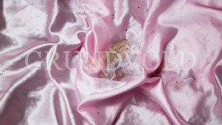 Piss on pink satin