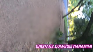 Catched masturbating at the park.... onlyfans: bolivianamimi 