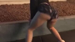 Twerking outside the Hotel