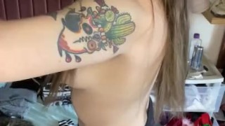 DearBex does laundry topless