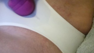 Teens squirting orgasms straight through her panties while vibrating pussy and clit!